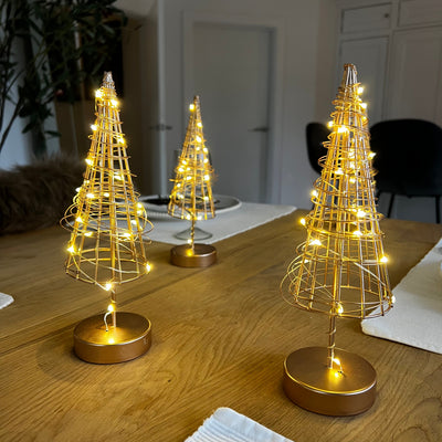 x6 Table Tree Lights Gold