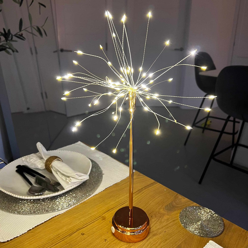 Large Starburst Table Lamps Copper