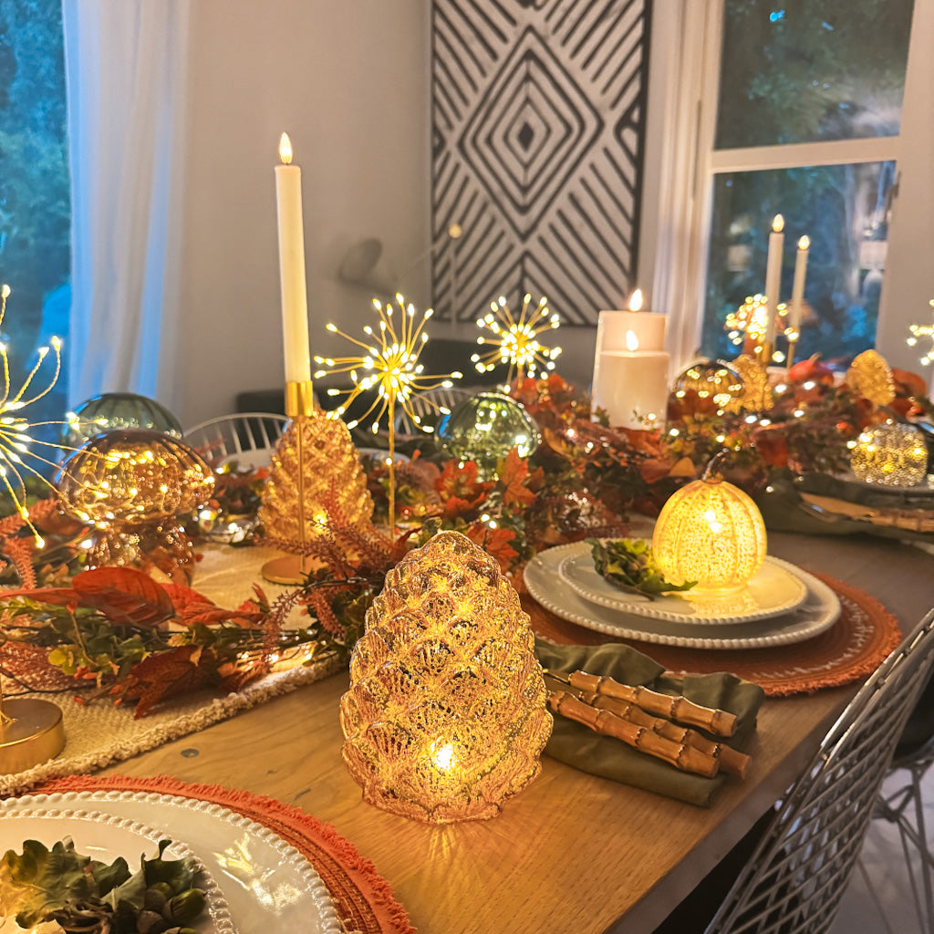 x12 LED Glass Pinecone Lights