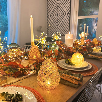 x12 LED Glass Pinecone Lights