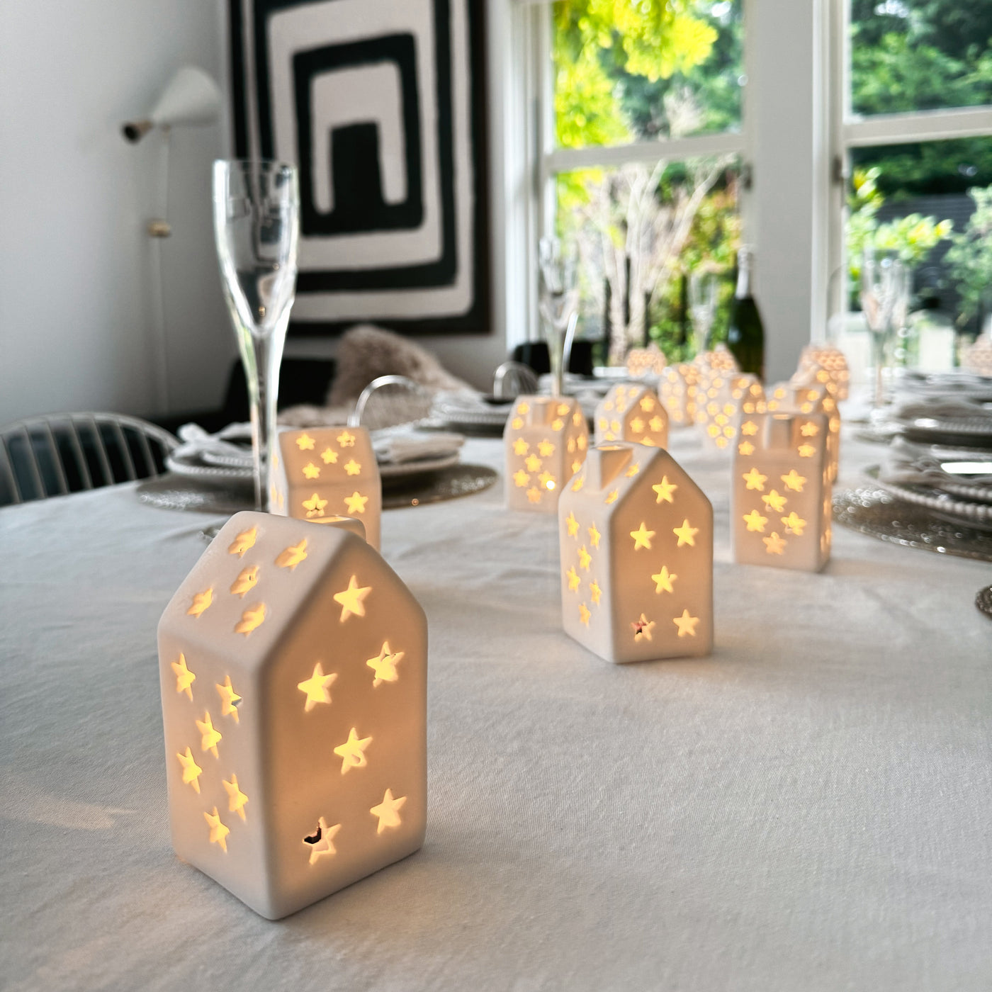 12x Mini Ceramic House Lights