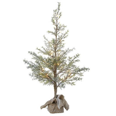 Light Up Fir Tree With Hessian Base