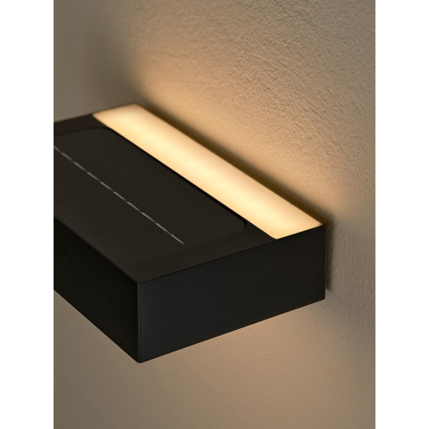 Monay Square Solar Wall Light Black