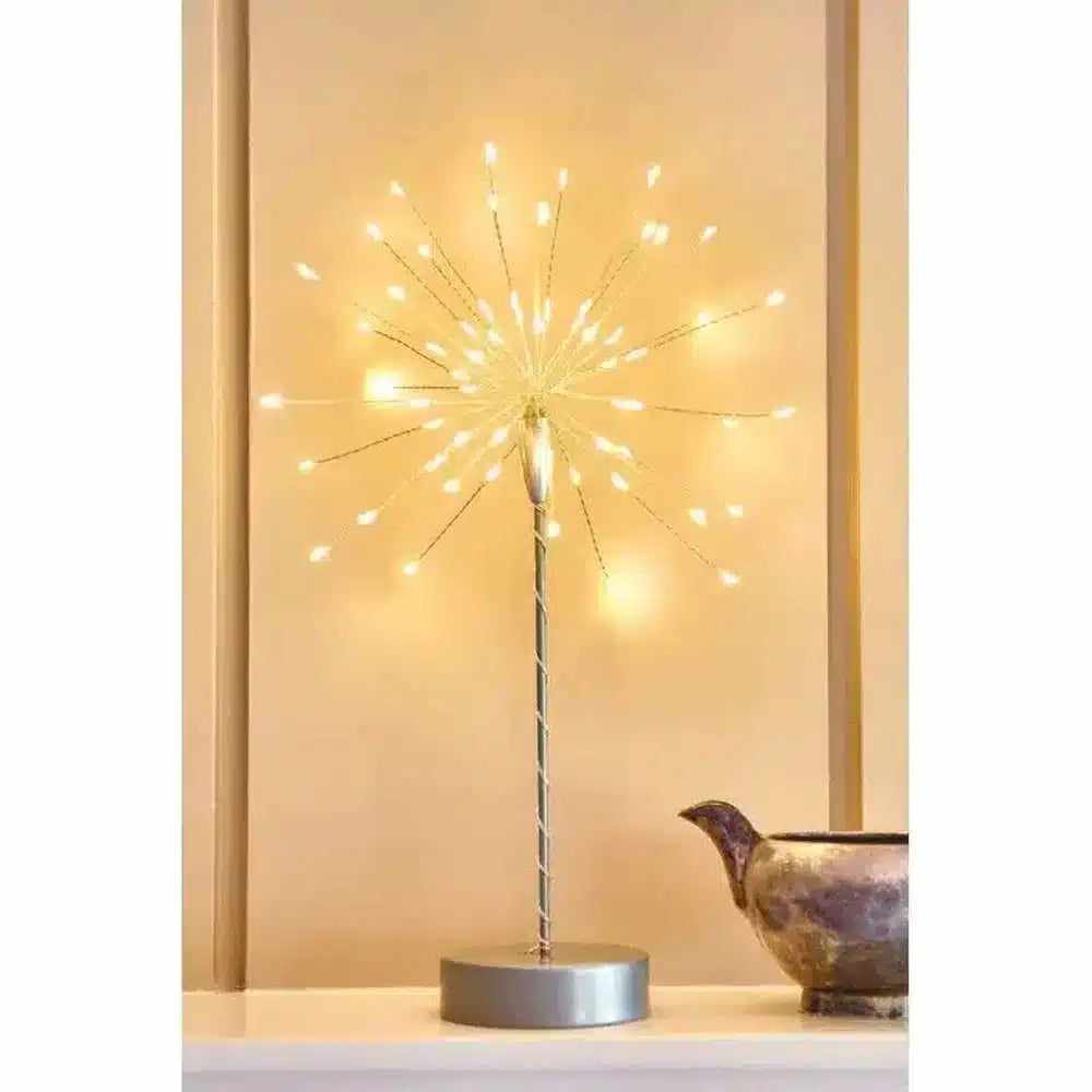 Starburst Table Lamps Silver & Pinecones Pack