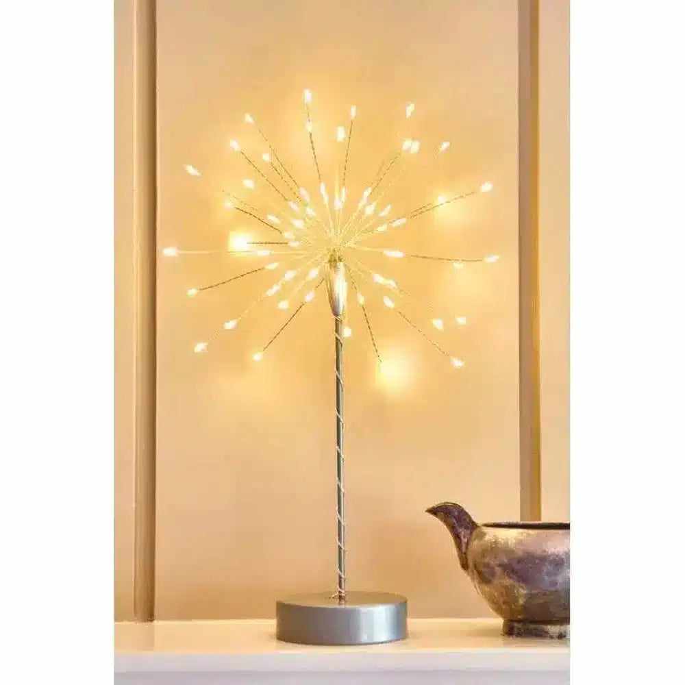 Starburst Table Lamps Silver & Pinecones Pack