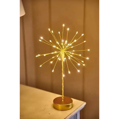 2x Rattan Table Lights x6 Mini Table Starburst & x12 Tealights Pack