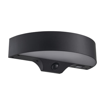 Monay Round Solar Wall Light Black
