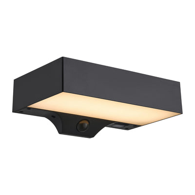 Monay Square Solar Wall Light Black