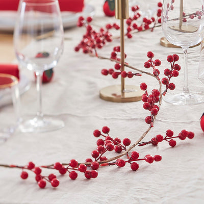 x2 Red Berry Christmas Garland