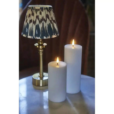 X6 Ribbed LED Candles White