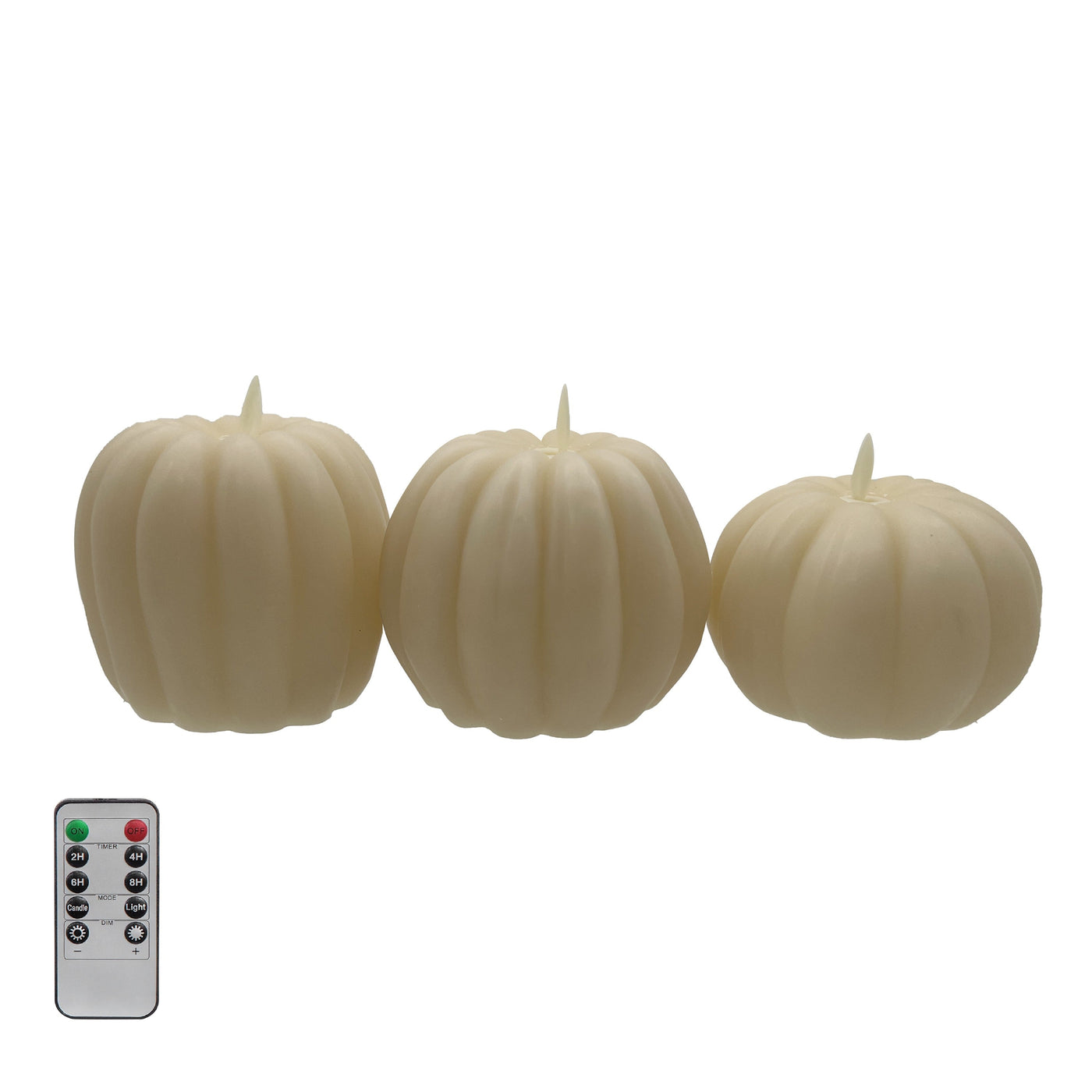 x6 LED Flickering Wax Pumpkin Lights