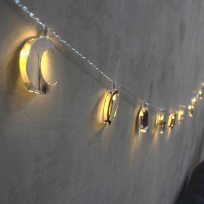 x3 Night Sky Garland Lights Silver