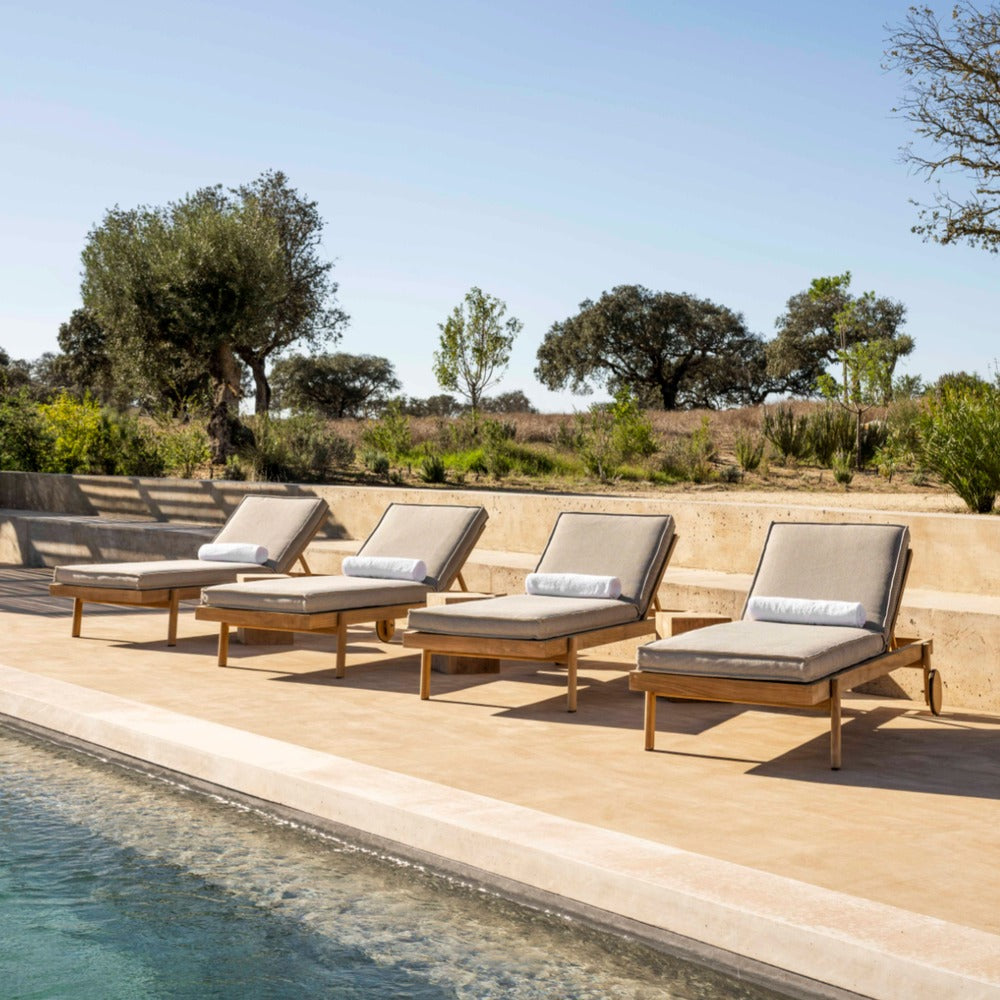 Torre Teak Sunlounger