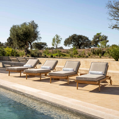 Torre Teak Sunlounger