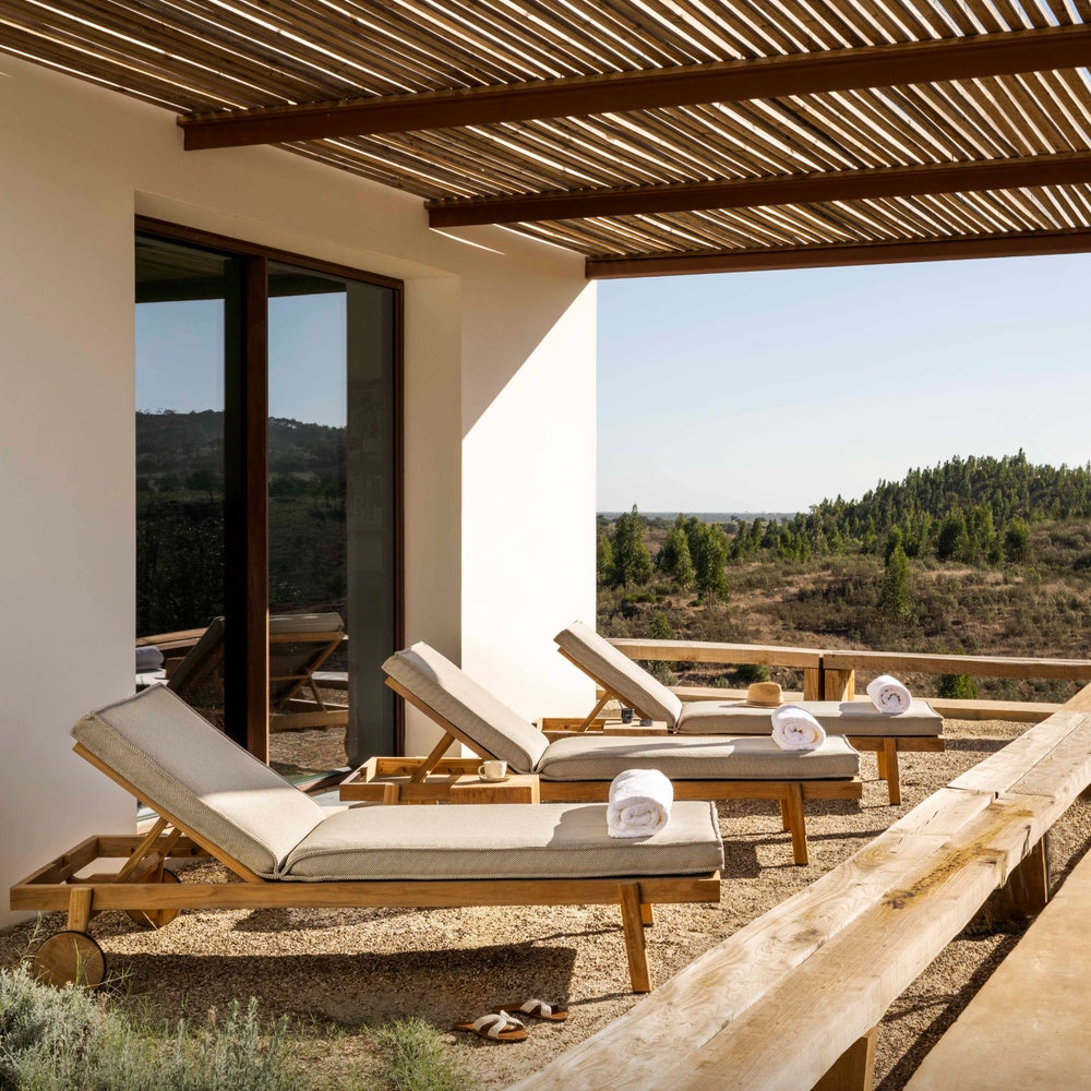 Torre Teak Sunlounger