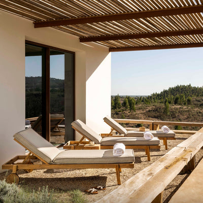Torre Teak Sunlounger