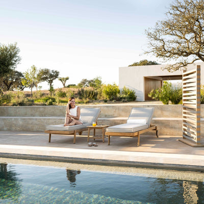 X2 Torre Teak Sunloungers