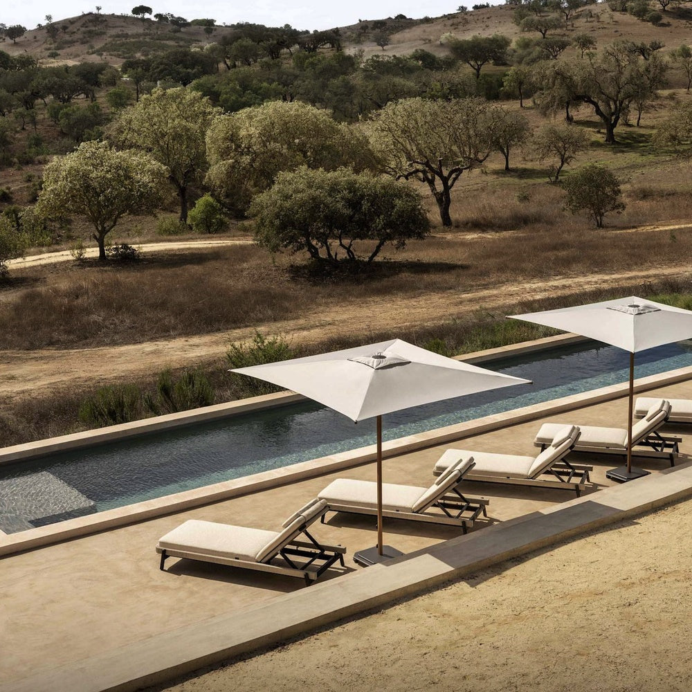 X2 Cobre Teak Sunloungers