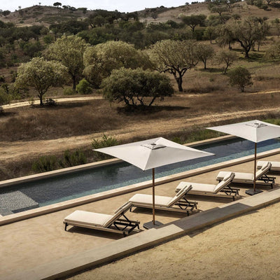 X2 Cobre Teak Sunloungers