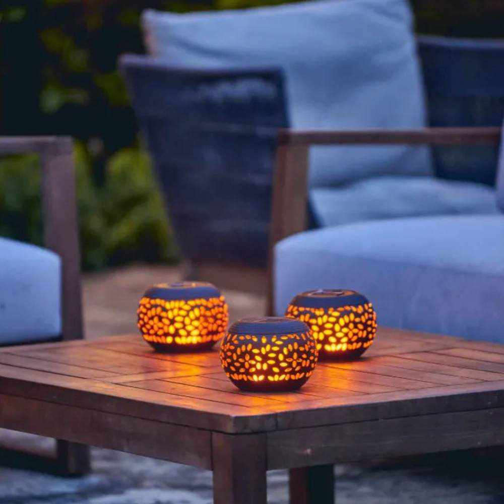 x3 Solar Flame Lanterns