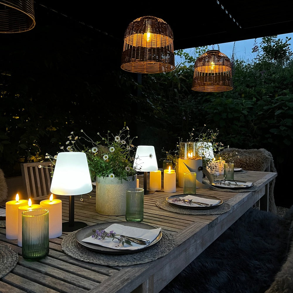 X3 Solar Table Lamps X6 LED Outdoor Candles Pack