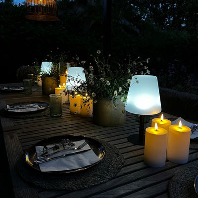 X3 Solar Table Lamps X6 LED Outdoor Candles Pack