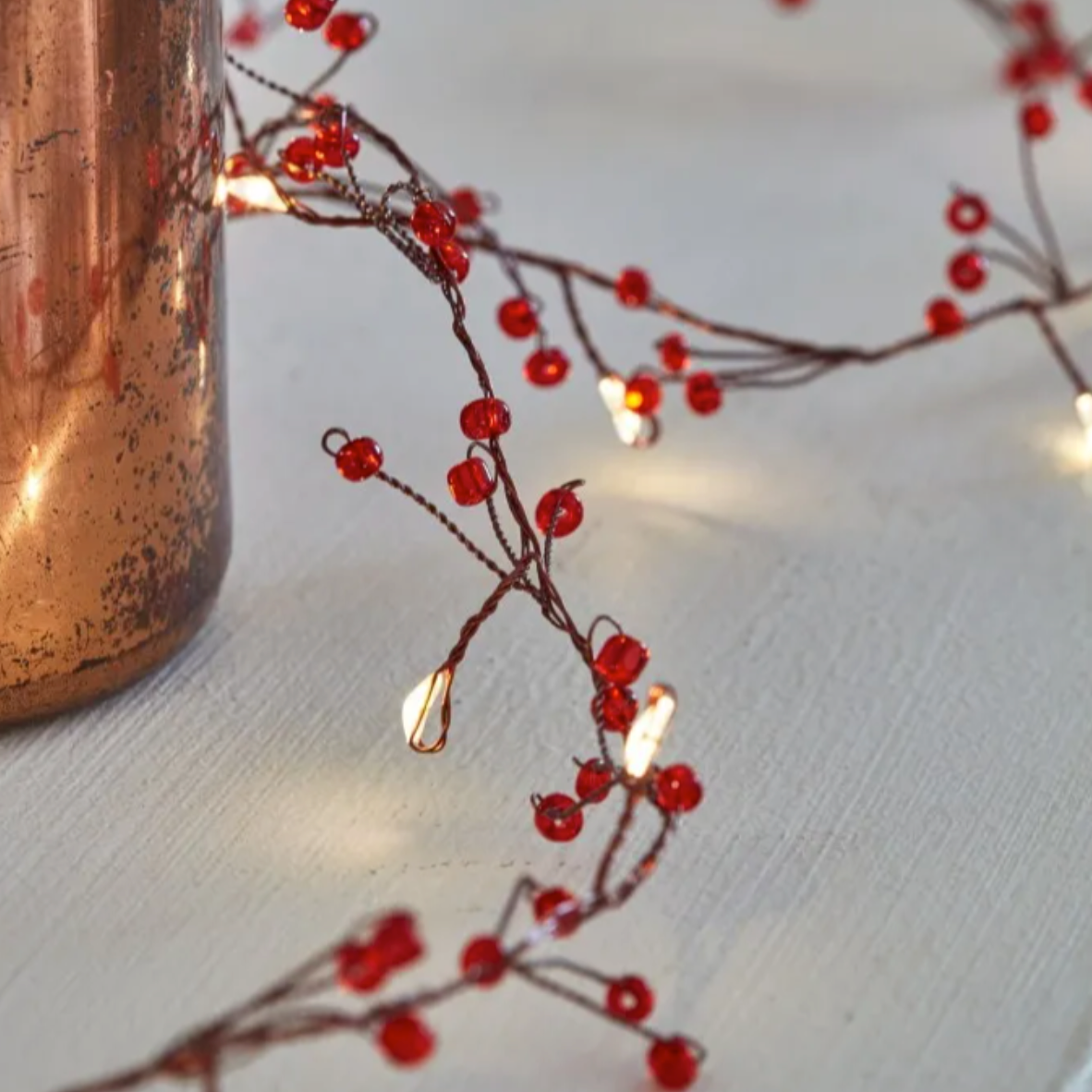 x6 Jewel Cluster Garland Lights Red