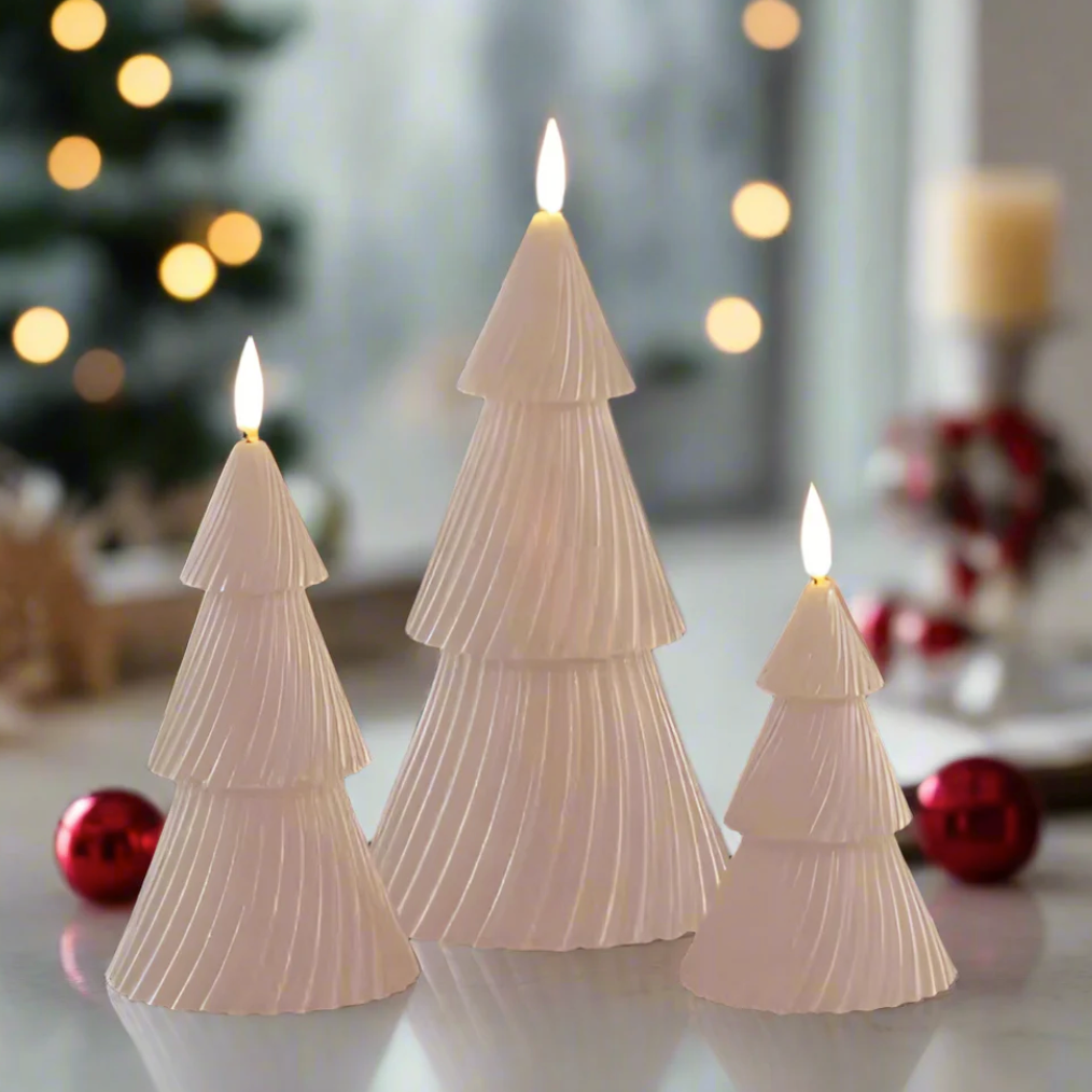 x6 LED Tree Candles Cream