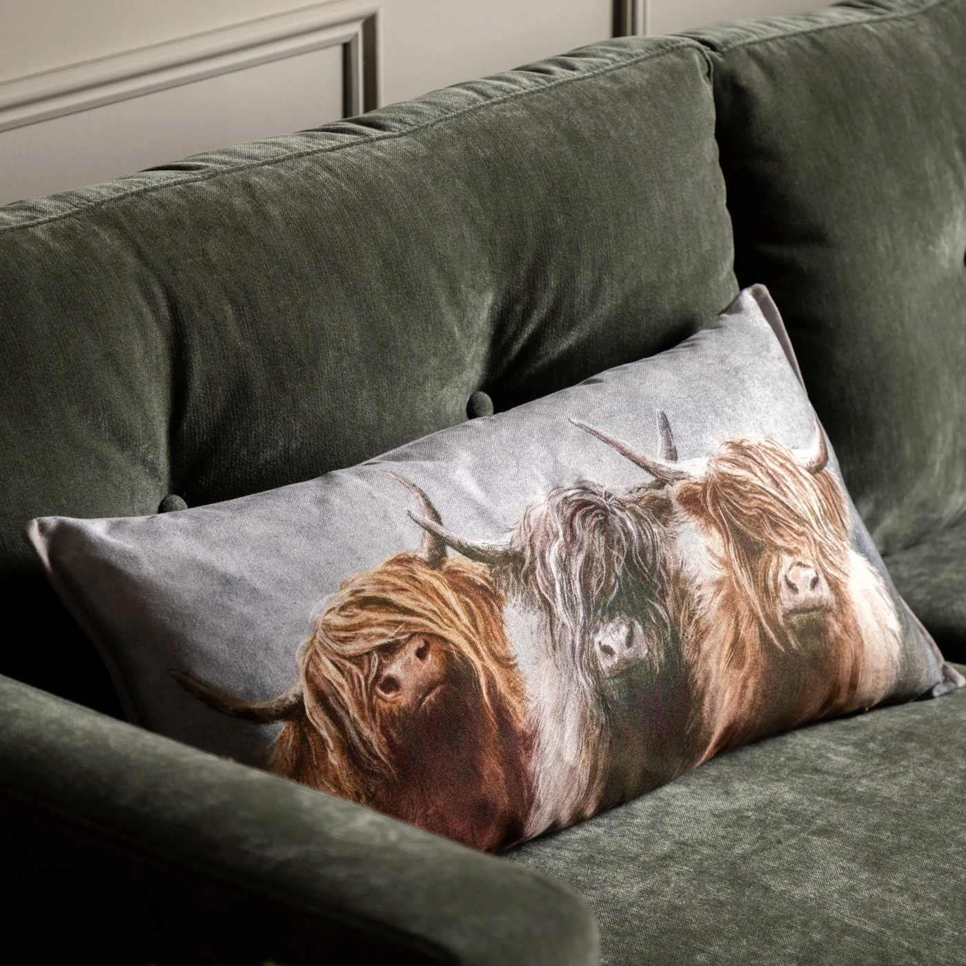 Highland Cow Trio Cushion