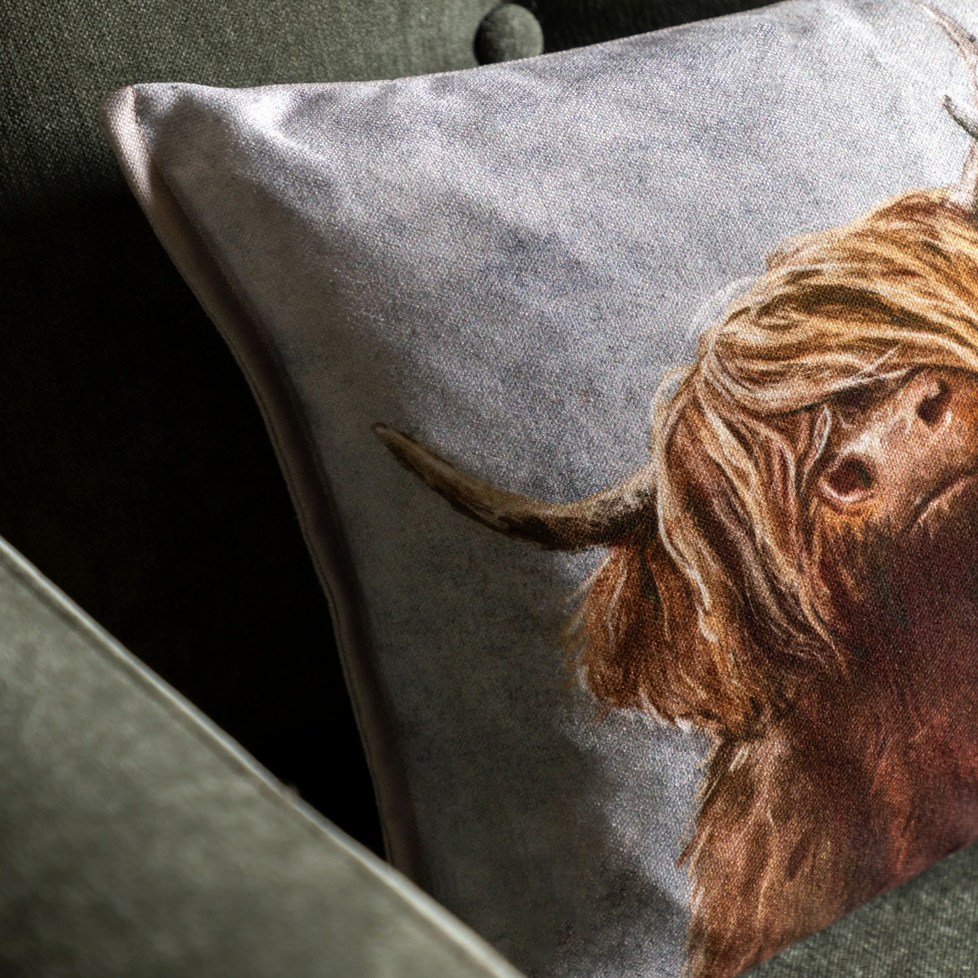 Highland Cow Trio Cushion