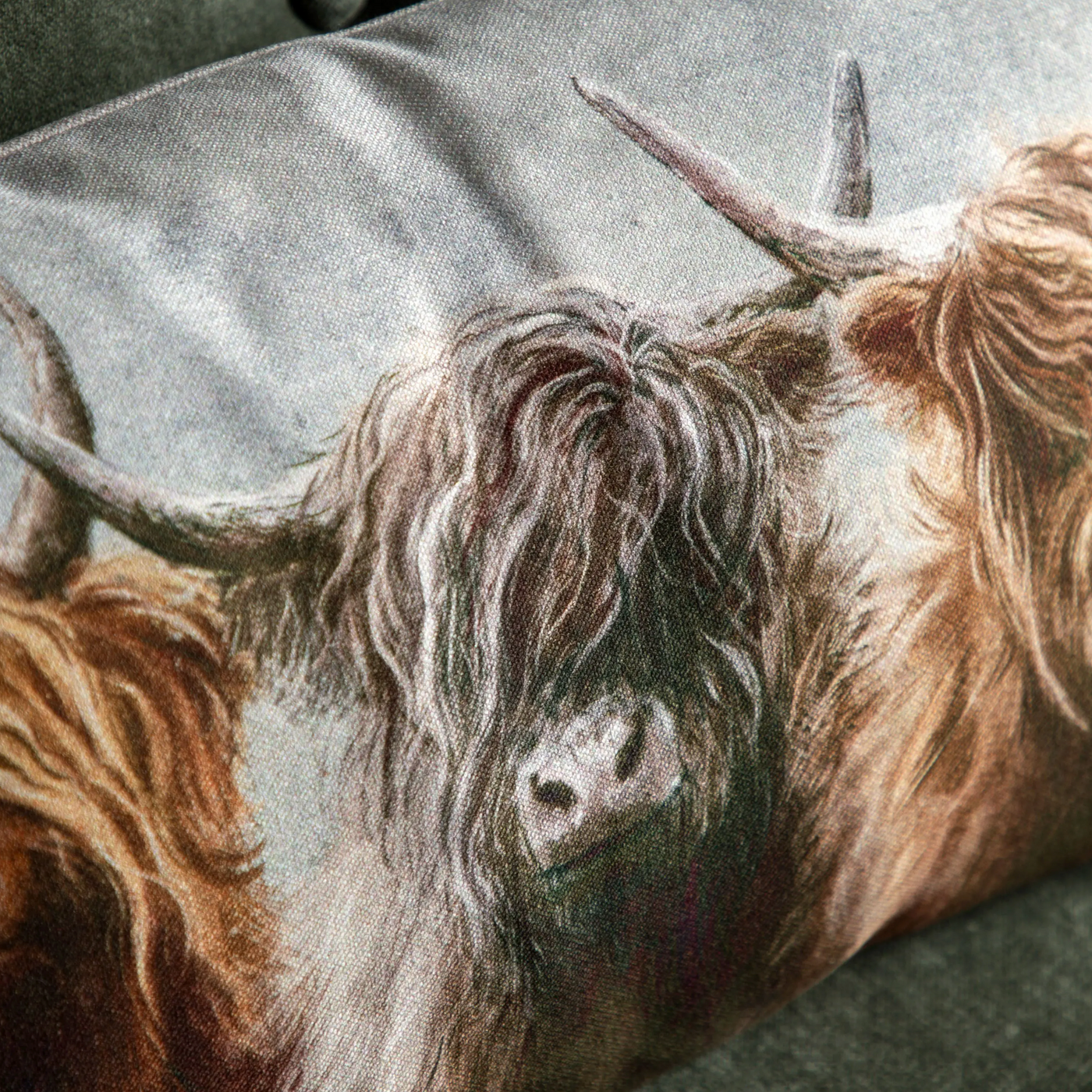 Highland Cow Trio Cushion