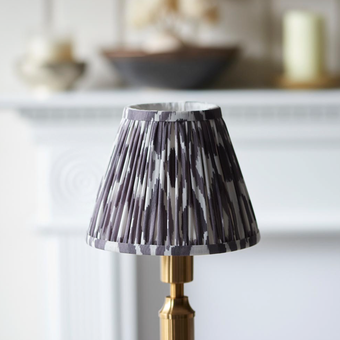 Trobridge Rechargeable Table Lamp with Ikat Shade