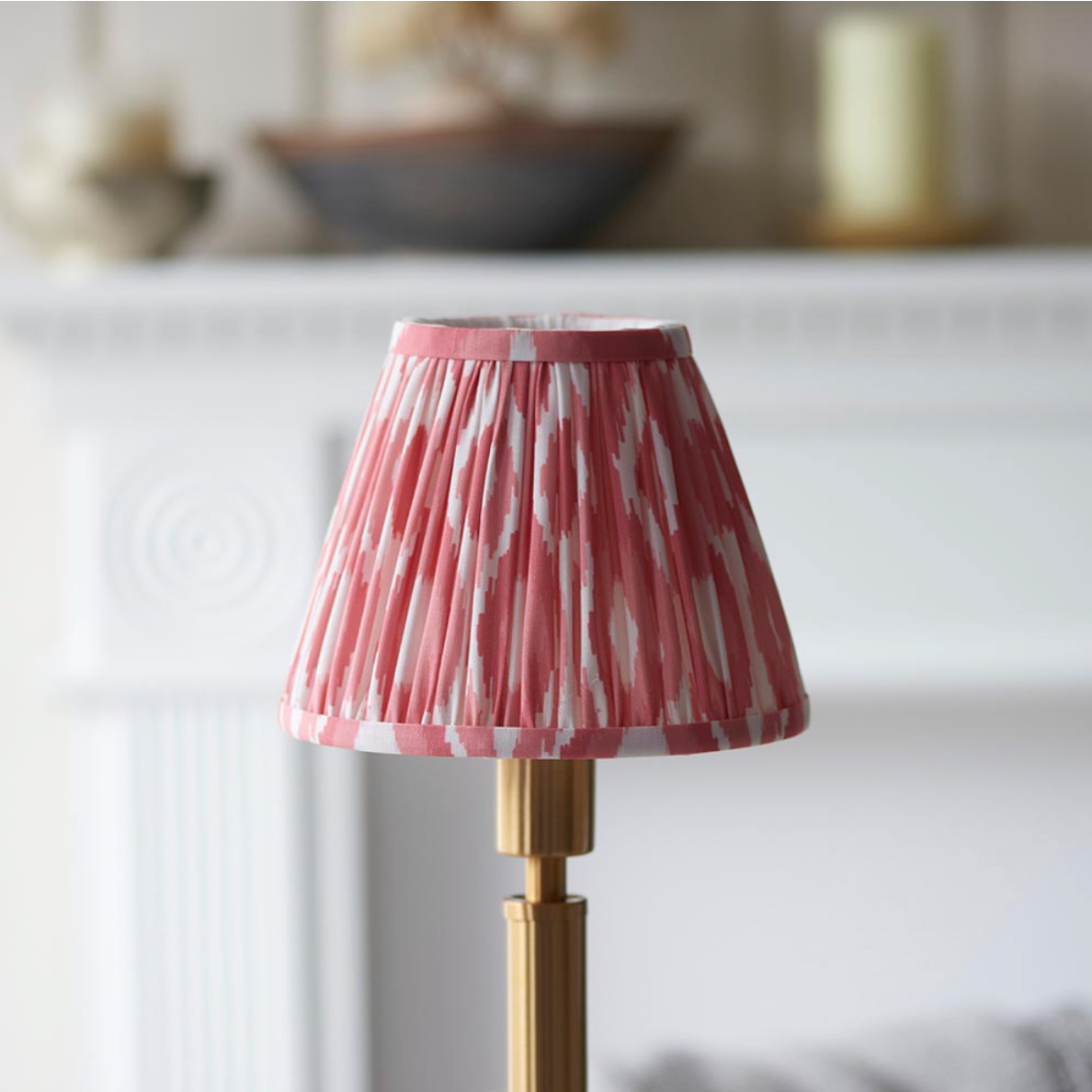 Upton Rechargeable Table Lamp with Ikat Shade