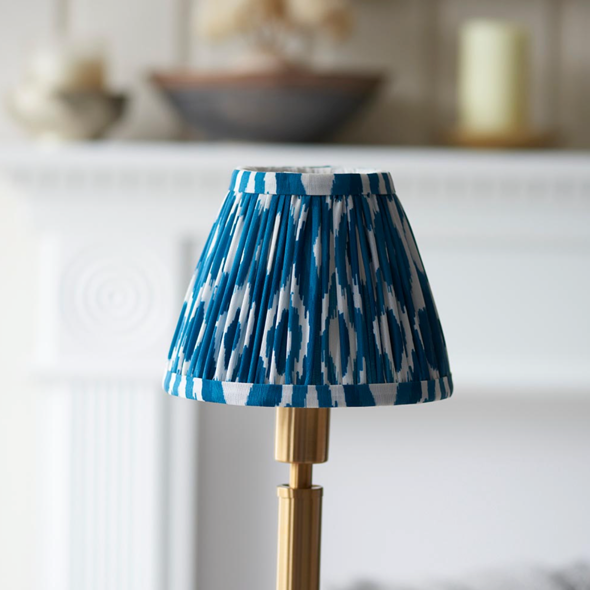 Upton Rechargeable Table Lamp with Ikat Shade