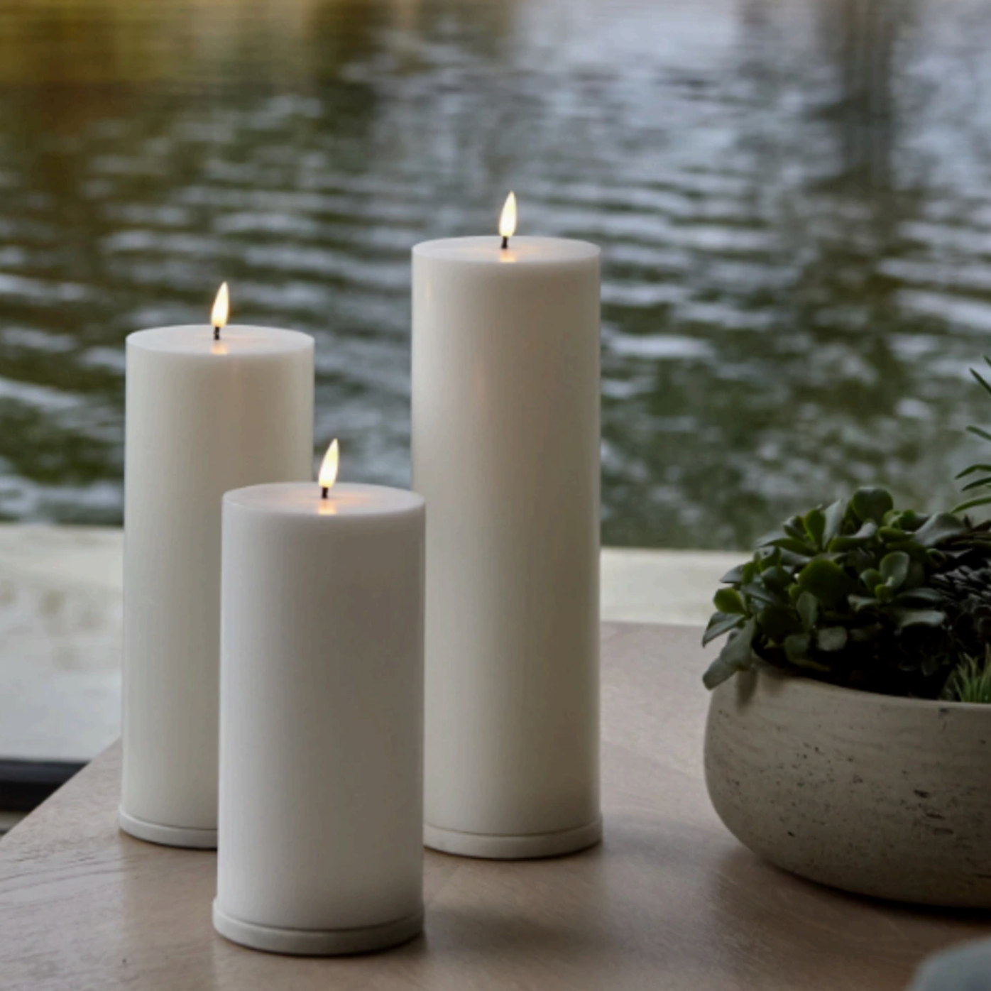 3x Mixed Grand Pillar Candles