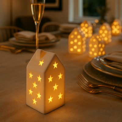 12x Mini Ceramic House Lights