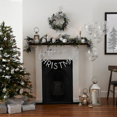 Silver and White Christmas Door Arch Pack