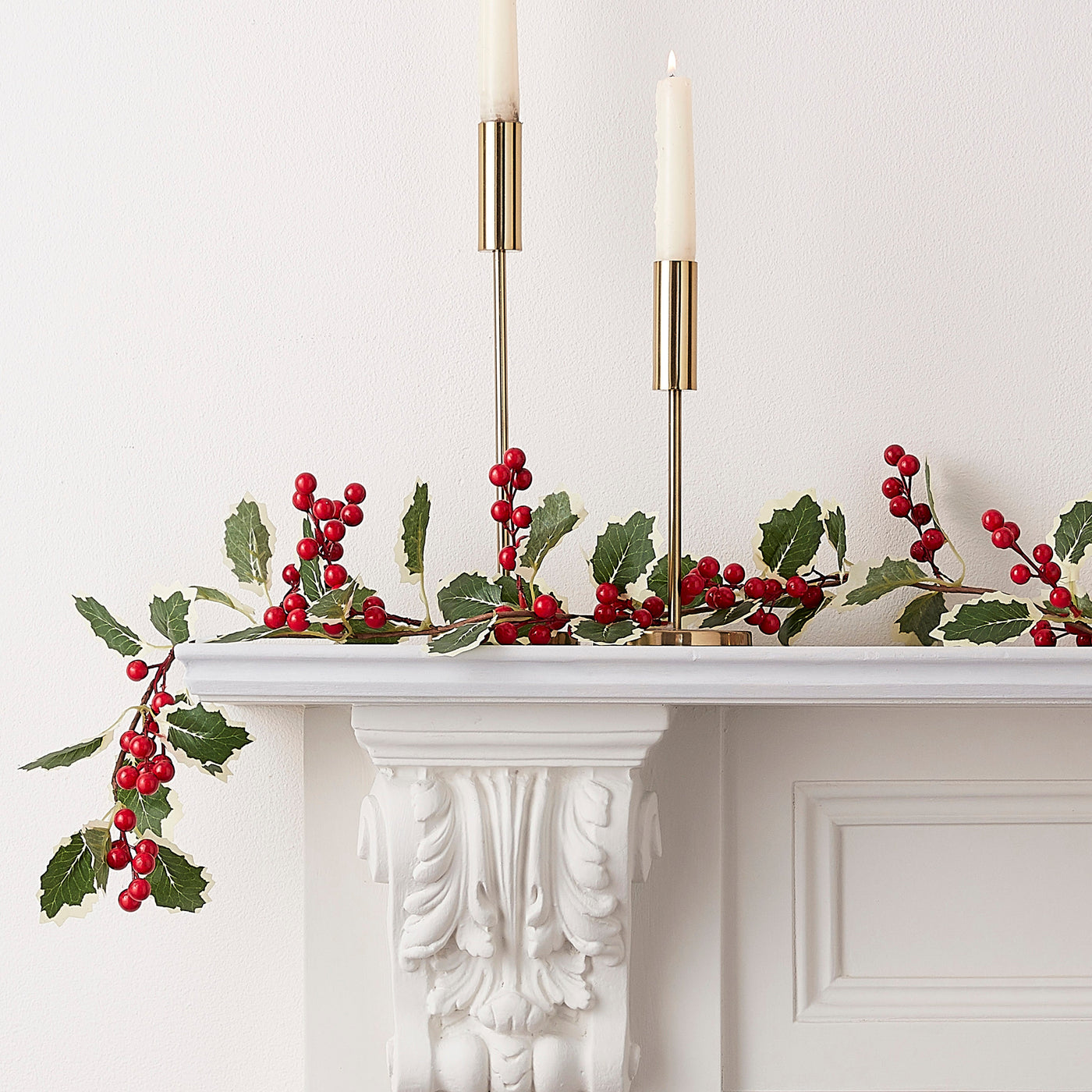 x2 Christmas Holly Garland