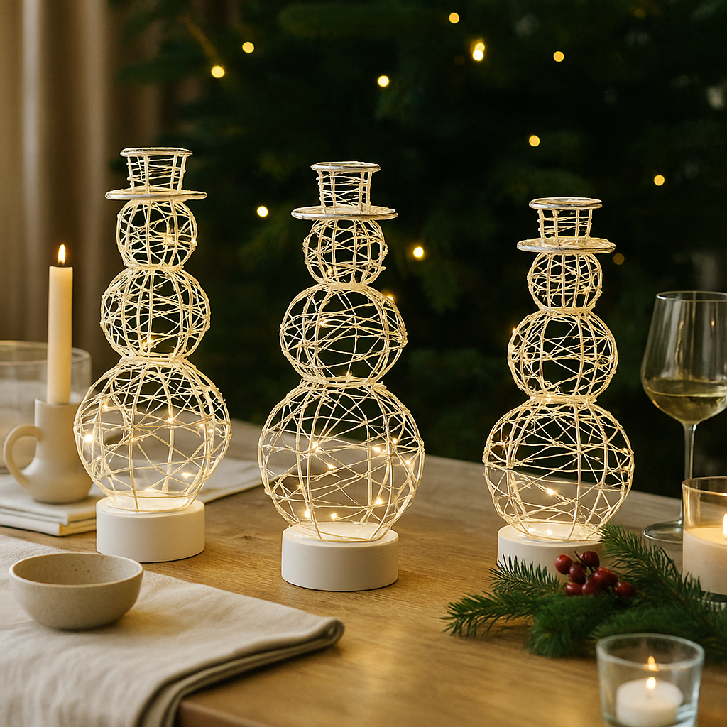 x3 Table Snowman White