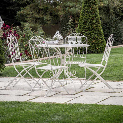 Allendale 4 Seater Bistro Set Vanilla