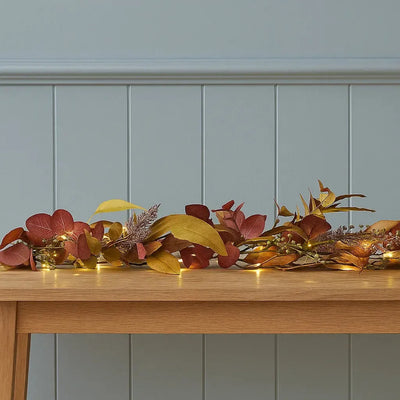 Pre Lit Fall Wreath & Garland Set