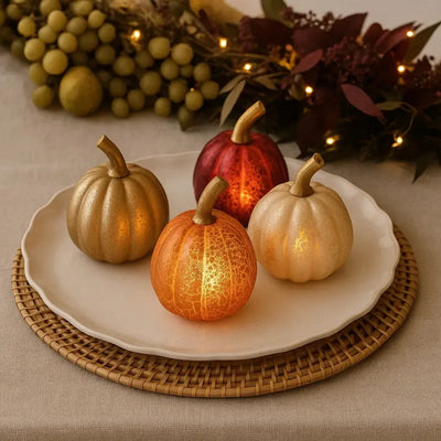 x32 Mixed Glass Pumpkin Lights