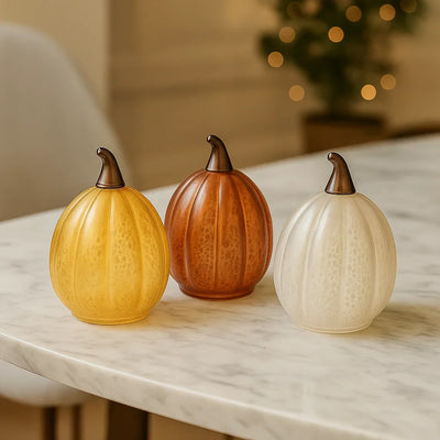 x12 Glass Table Pumpkin Lights