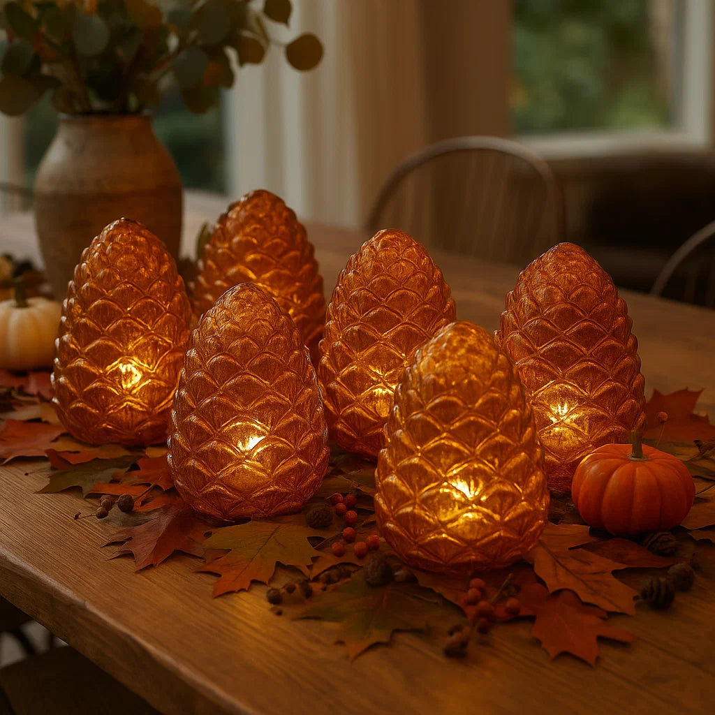 x12 LED Glass Pinecone Lights