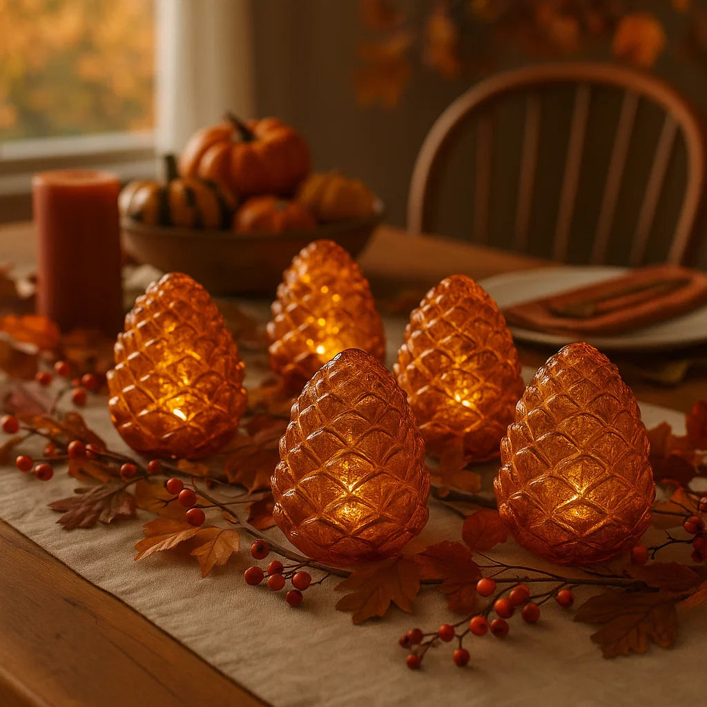 x12 LED Glass Pinecone Lights