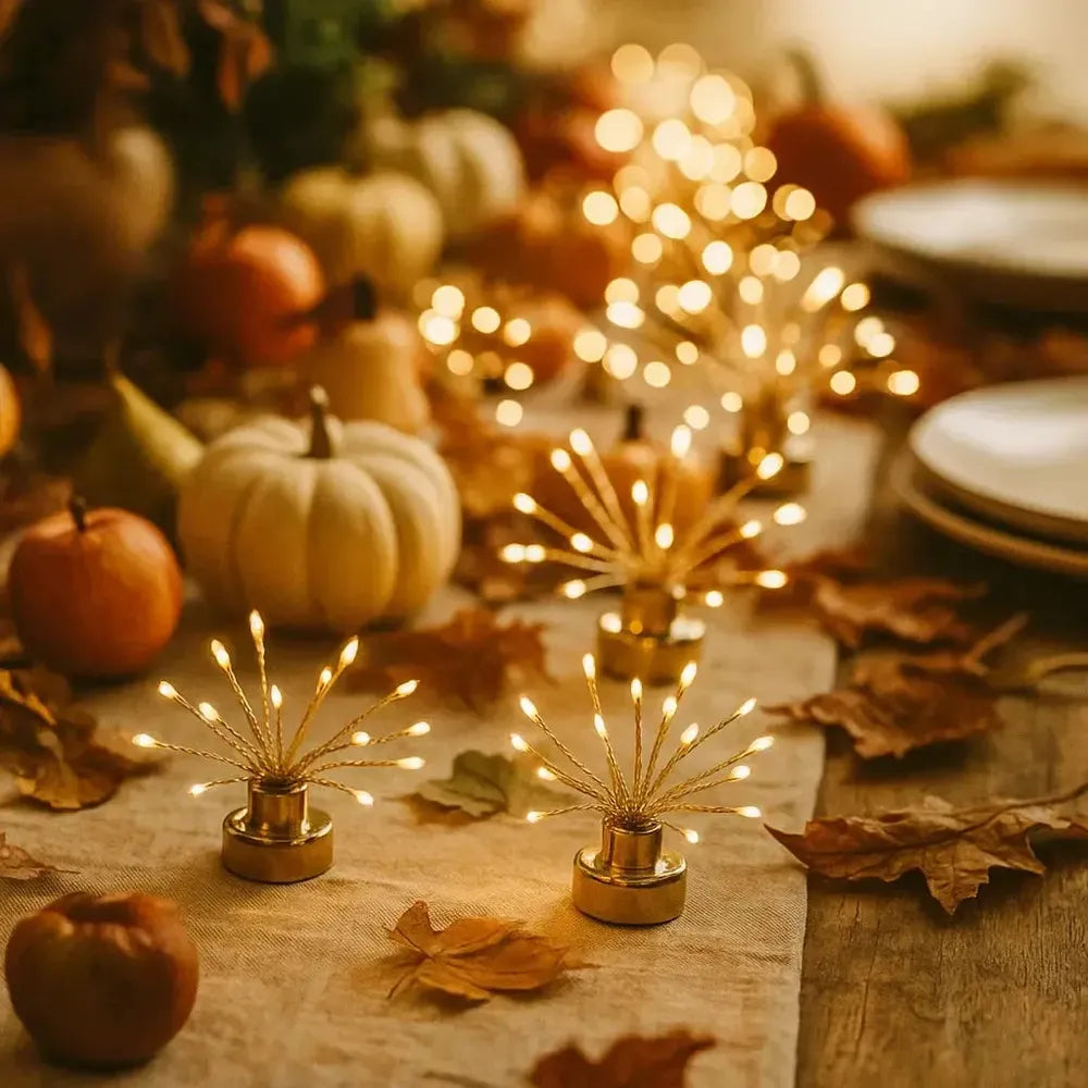 x6 Mini Table Starburst Silver & x24 Starburst Tealights