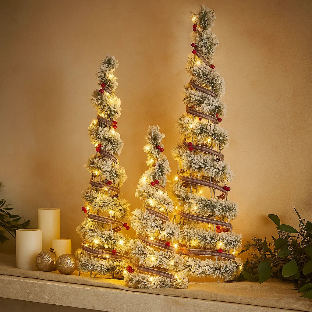 x3 Light Up Christmas Trees