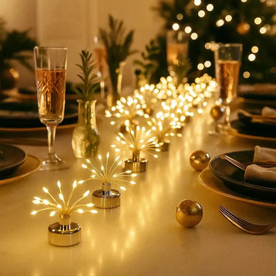 x6 Mini Table Starburst Silver & x24 Starburst Tealights