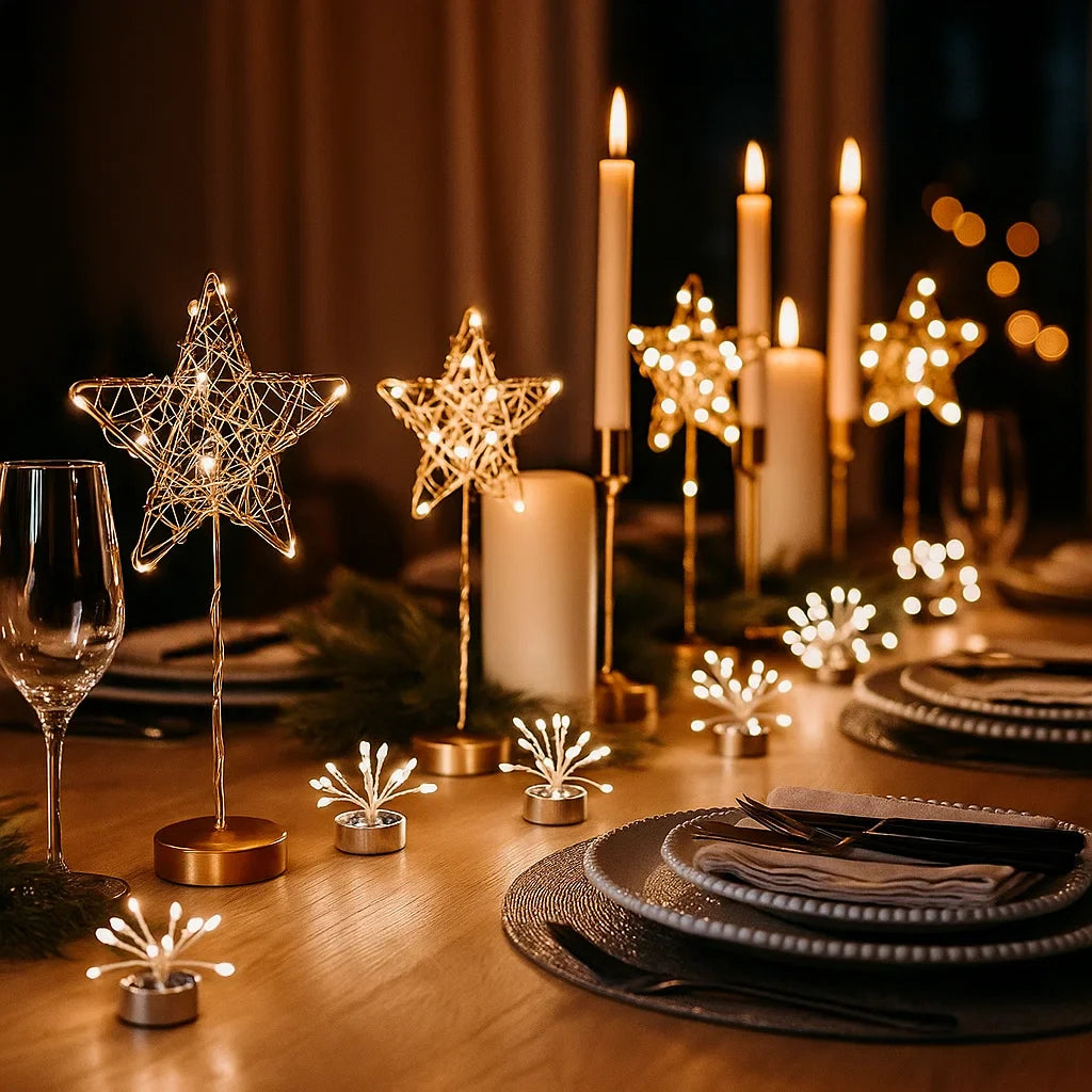 x6 Table Star Lights x6 Tealights