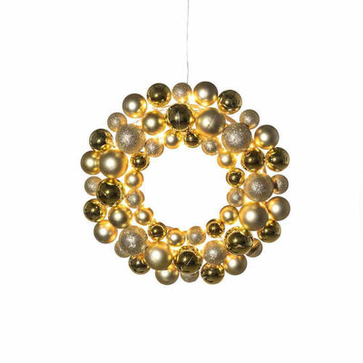 Bauble Wreath Light Gold